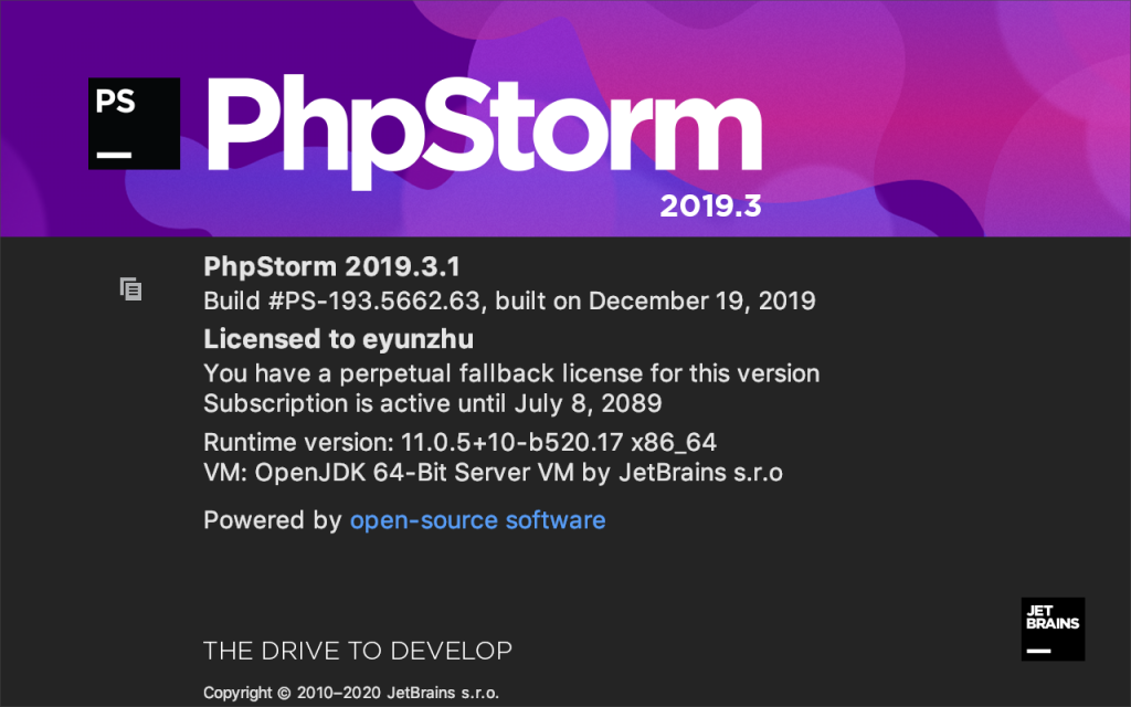 mac phpstorm2019 激活码、服务器激活